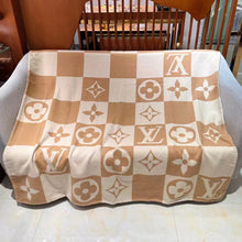 Load image into Gallery viewer, CUSTOM BROWN CHECKERED THROW BLANKET
