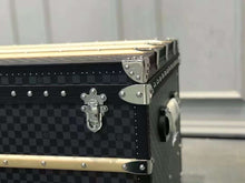 Load image into Gallery viewer, CUSTOM LV BLACK CHECKERED TRUNK
