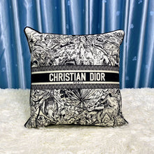 Load image into Gallery viewer, CHRISTIAN BLACK WORLD MOTIF PILLOW
