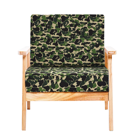 BAPE SINGLE-SEATER WOODEN CHAIR - THE PENTHOUSE THEORY BAPE