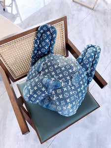 CUSTOM DENIM BULL DOG PILLOW