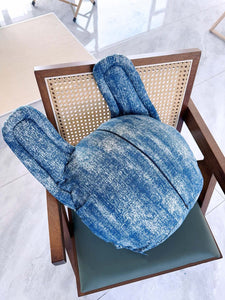 CUSTOM DENIM BULL DOG PILLOW