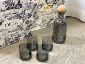 CHRISTIAN GLASS AND JAR SET