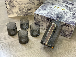 CHRISTIAN GLASS AND JAR SET