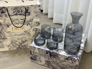 CHRISTIAN GLASS AND JAR SET