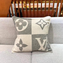 Load image into Gallery viewer, CUSTOM LV WOOL CHECKMATE THROW PILLOW
