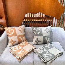Load image into Gallery viewer, CUSTOM GREY CHECKERED THROW BLANKET
