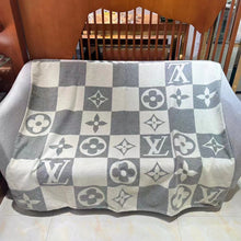 Load image into Gallery viewer, CUSTOM GREY CHECKERED THROW BLANKET
