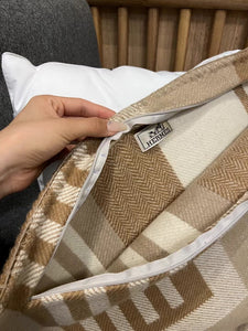 HERMES WOOL ITHAQUE THROW PILLOW