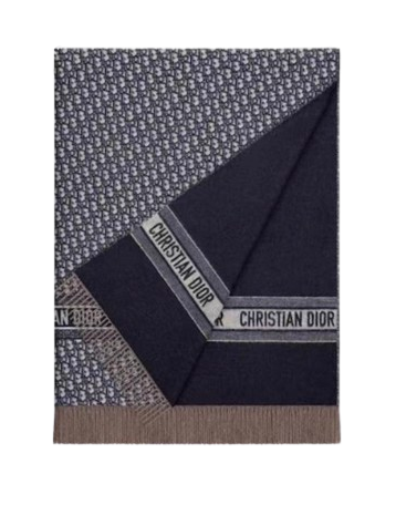 OBLIQUE WOOL THROW BLANKET