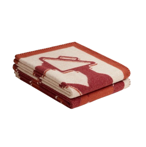 HERMES WOOL TATERSALE THROW BLANKET