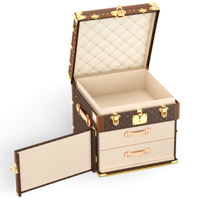 CUSTOM LV BROWN SQUARE TRUNK