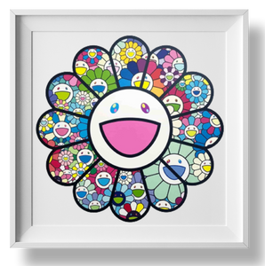 MURAKAMI PASTEL COLOR FLOWERS WALL FRAME