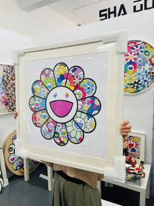 MURAKAMI PASTEL COLOR FLOWERS WALL FRAME