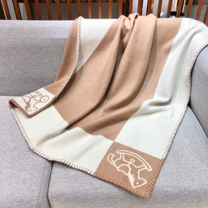 HERMES WOOL ADADA AVALON BABY THROW BLANKET