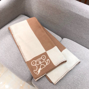 HERMES WOOL ADADA AVALON BABY THROW BLANKET